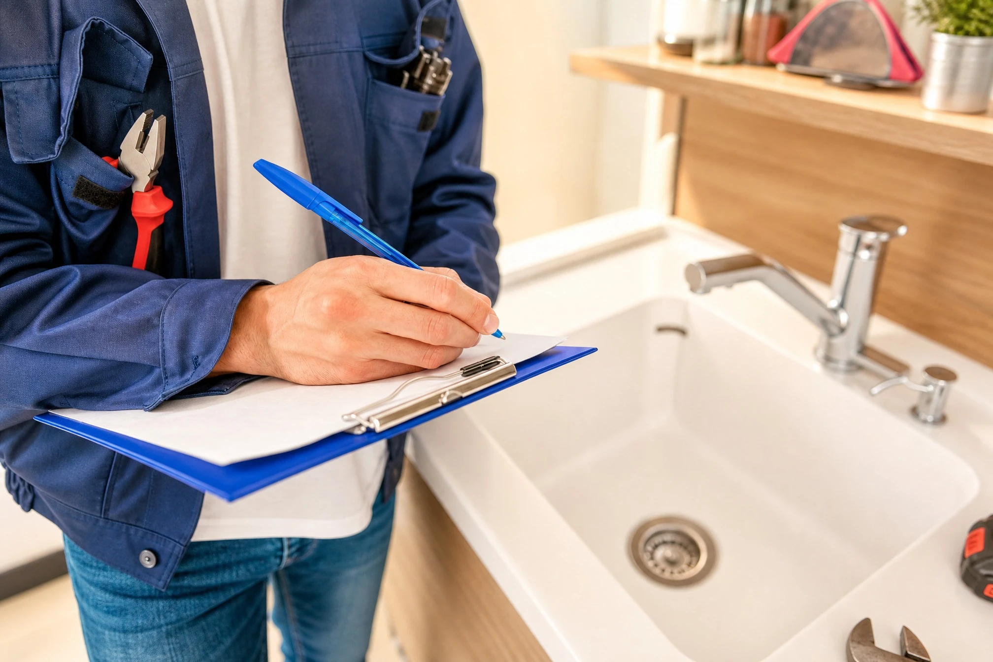 Technicien expérimenté en uniforme professionnel inspectant et réglant une chaudière murale grise dans une chaufferie résidentielle, entouré de tuyauteries en cuivre et d'équipements de chauffage, concentré sur son travail de diagnostic technique.
